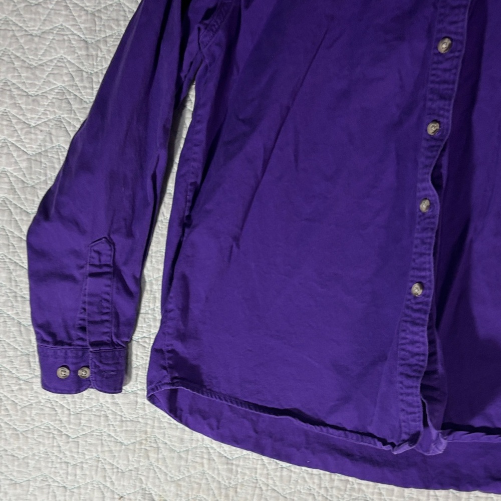 Vibrant Purple Button Down Shirt for Women - Picture 6 of 11